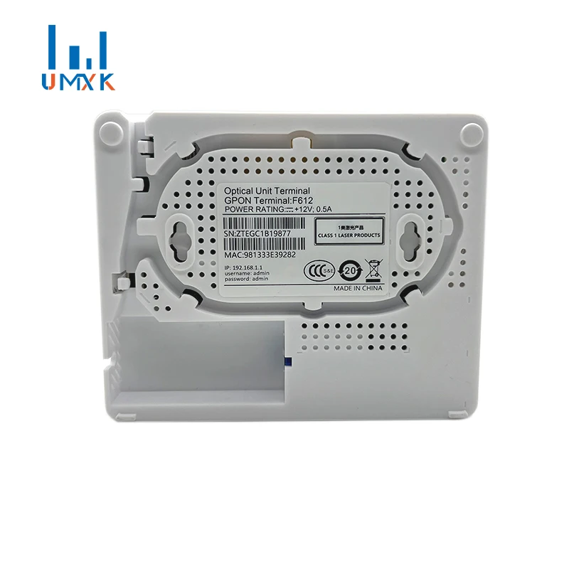 Brand New ZXIC F612 GPON ONU 1GE+1FE LAN +1POTS Fiber Modem